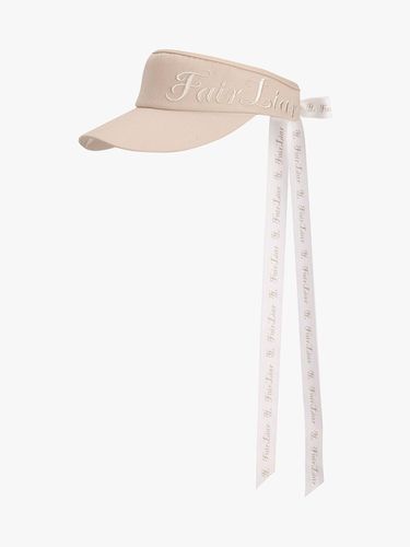 Side Logo Detachable Ribbon Wide Visor [Beige] - FAIRLIAR GOLF - Modalova