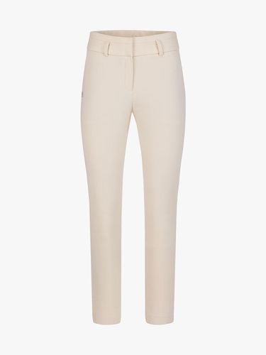 High-waist Slim-fit Brushed Cotton Pants [Cream] - FAIRLIAR GOLF - Modalova