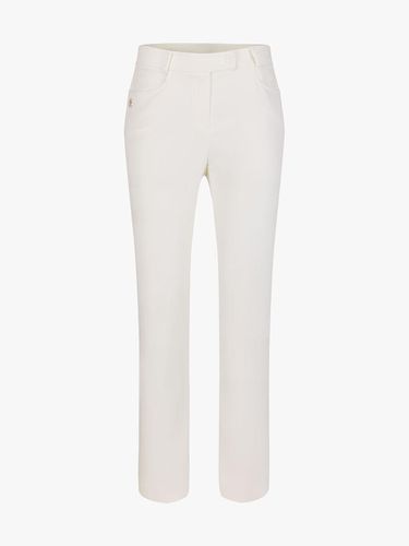 Slim Fit Cotton Fleece Bootcut Pants [Ivory] - FAIRLIAR GOLF - Modalova