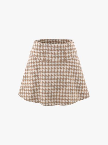 Houndstooth A-line Flare Skirt [Beige] - FAIRLIAR GOLF - Modalova