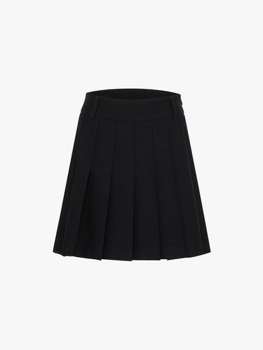 Mid Length Pleated A-line Skirt [Black] - FAIRLIAR GOLF - Modalova