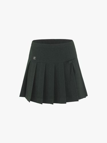 Ribbon Pleated A-line Culottes [Dark Green] - FAIRLIAR GOLF - Modalova