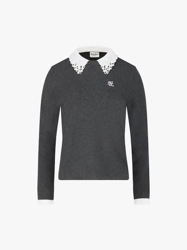 Detachable Lace Regular Fit Knit [Charcoal Grey] - FAIRLIAR GOLF - Modalova