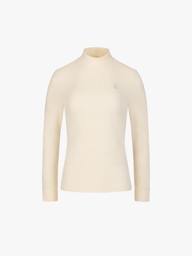 Fleece-lined High-neck Slim-fit T-shirt [Cream] - FAIRLIAR GOLF - Modalova