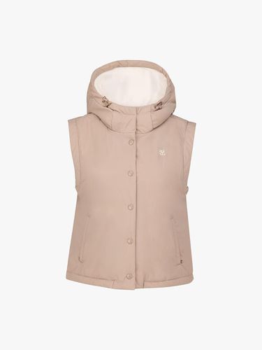 Padded Cropped Hooded Water-Repellent Vest [Coco Brown] - FAIRLIAR GOLF - Modalova