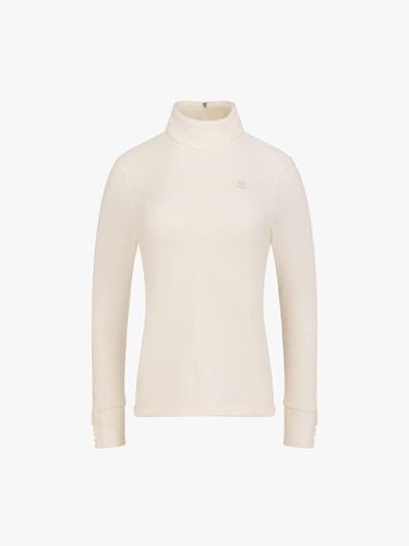 Fur Fleece-Lined High Neck T-Shirt [Ivory] - FAIRLIAR GOLF - Modalova