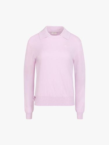 Detachable Collar Ribbon Blouson Knit [Lavender] - FAIRLIAR GOLF - Modalova