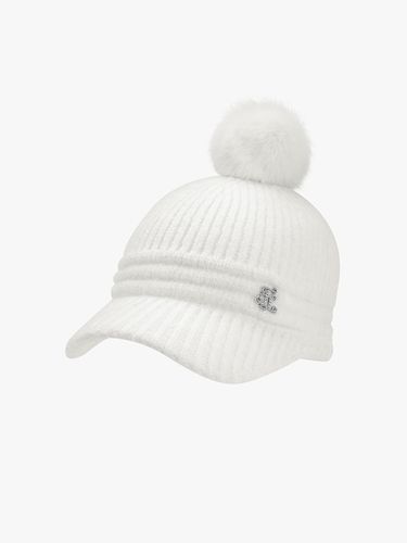 Premium Blend Winter Pom Pom Cap [Ivory] - FAIRLIAR GOLF - Modalova