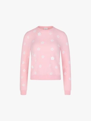 Floral Jacquard Semi-Slim Fit Knit [Pink] - FAIRLIAR GOLF - Modalova