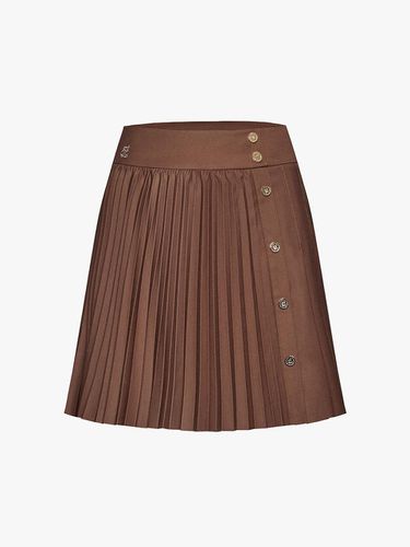 Premium Japanese Fabric Accordion Pleated Skirt [Brown] - FAIRLIAR GOLF - Modalova