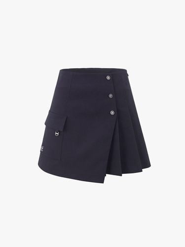 Pleated Moisture-Wicking A-Line Skirt [Black] - FAIRLIAR GOLF - Modalova