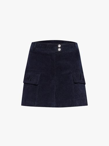 Corduroy High-Waist Pocket Culotte Shorts [Navy] - FAIRLIAR GOLF - Modalova