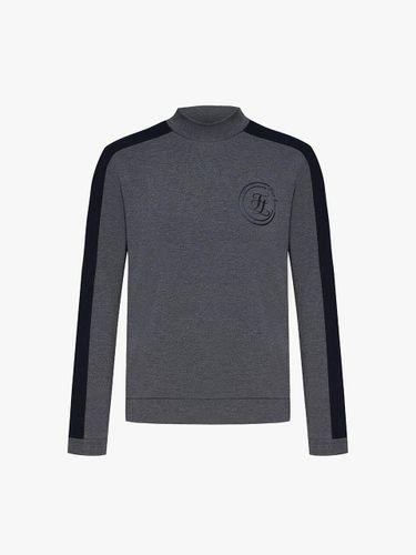 Color Block Blouson Fit Turtleneck T-shirt [Grey] - FAIRLIAR GOLF - Modalova