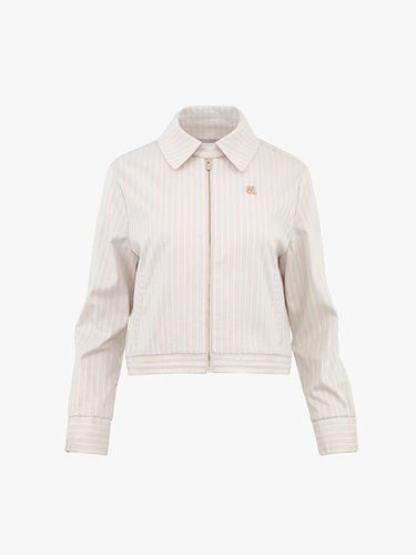 Striped Cotton-blend Regular Fit Jacket [Beige] - FAIRLIAR GOLF - Modalova