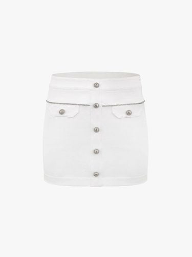 Beaded Pocket Slim H-line Skirt [Beige] - FAIRLIAR GOLF - Modalova