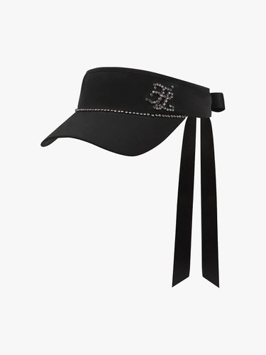 Crystal Chain Adjustable Lightweight Visor [Black] - FAIRLIAR GOLF - Modalova