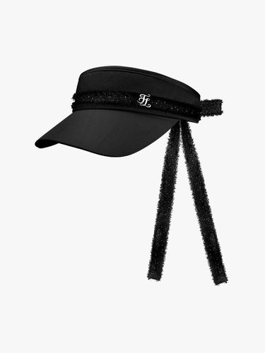 Tweed Ribbon Adjustable Visor [Black] - FAIRLIAR GOLF - Modalova