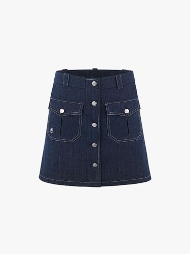 A-line Memory Fabric Detachable Inner skirt [Denim] - FAIRLIAR GOLF - Modalova