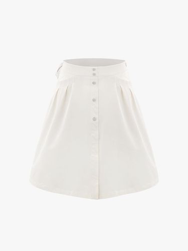 High-Waist Water-Repellent Memory Flare Skirt [Ivory] - FAIRLIAR GOLF - Modalova