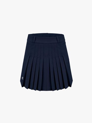 Point Snap Pleated A-line Skirt [Navy] - FAIRLIAR GOLF - Modalova