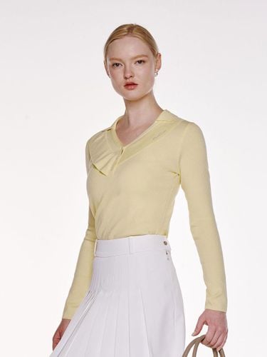 Ruffle Point Semi-Slim Knit [Yellow] - FAIRLIAR GOLF - Modalova