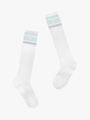 Jacquard Striped Non-Slip Knee Socks [GREEN] - FAIRLIAR GOLF - Modalova