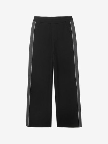 Side Color Block Jersey Wide Leg Pants (JYPT722H) - Jucy Judy - Modalova