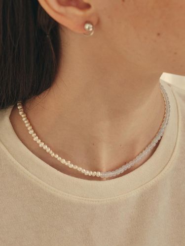 Pearl Moonstone Sterling Silver Necklace - liersi - Modalova