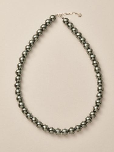 Sterling Silver Adjustable Black Pearl Necklace - liersi - Modalova