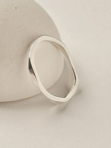 Sterling Silver Wave Ribbon Ring - liersi - Modalova