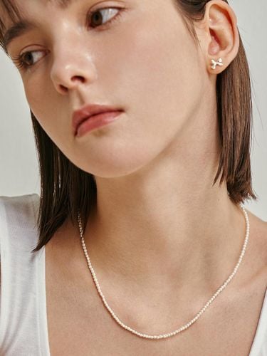 Freshwater Pearl Silver Chain Necklace - liersi - Modalova