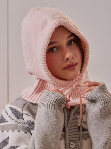 Soft Knit Winter Balaclava [Pink] - BELLOL - Modalova