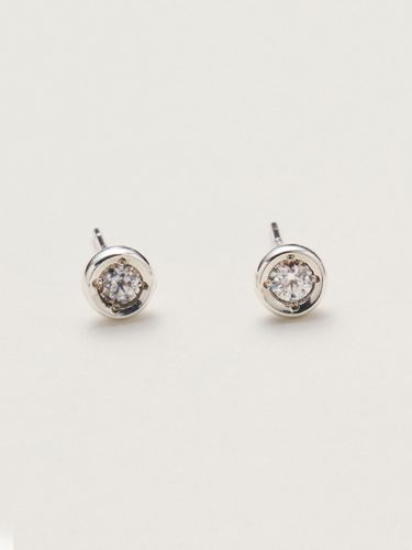 Modern Diamond Sterling Silver Earrings - liersi - Modalova