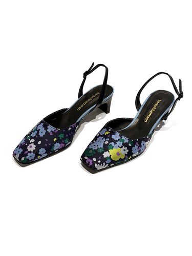 Floral Adjustable Heel Slingback [] - back of the moon - Modalova