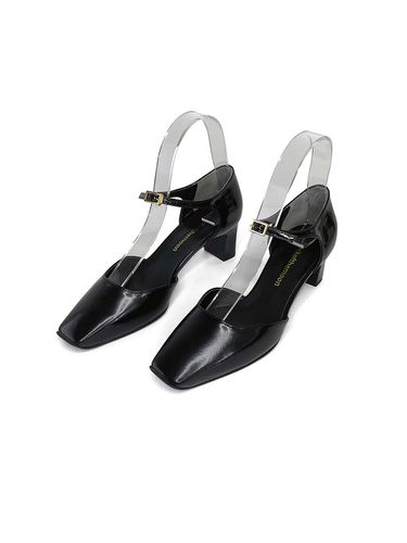 Square Heel Buckle Strap Pump [] - back of the moon - Modalova