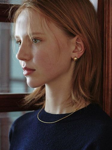 Circular One-Touch Earring [/Gold] - verte - Modalova