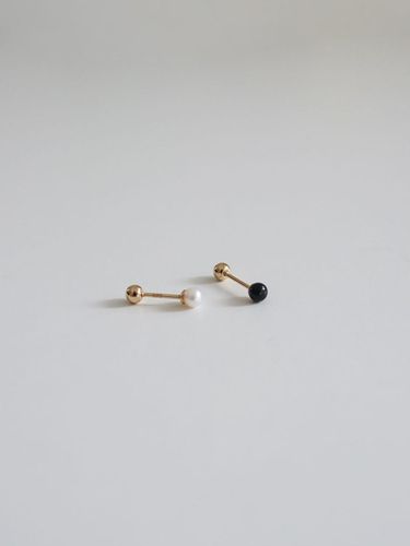 K Gold Permanent Onyx Piercing - modernlike - Modalova