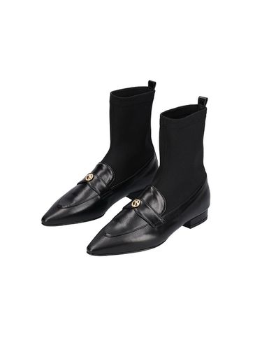 Premium Leather Span Ankle Boots [] - back of the moon - Modalova