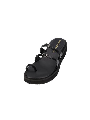 Premium Leather Adjustable Heel Sandal [] - back of the moon - Modalova