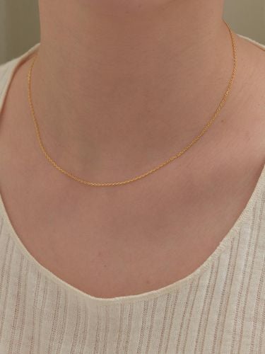 Sterling Silver Delicate Chain Necklace - Primaute - Modalova