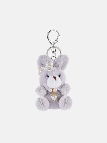 Pearl Crystal Bunny Plush Keyring - JUDY AND PAUL - Modalova