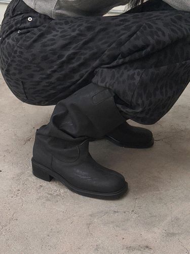 Vintro Western Vegan Leather Boots [Black] - MakMade - Modalova