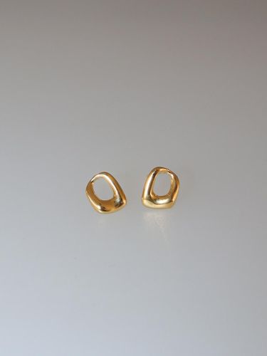 K Gold-filled Sterling Silver Minimalist Stud Earrings - modernlike - Modalova