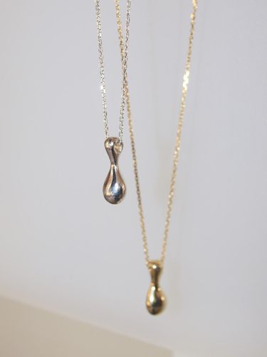 K Gold-filled Water Drop Leaf Pendant Necklace - modernlike - Modalova