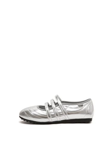 Three-Stripe Round Toe Sport Balletcore Sneakers - MAC MOC - Modalova