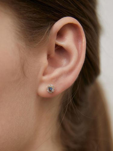 Sterling CZ Lightweight Earrings [Blue] (EC3152) - TATIANA - Modalova