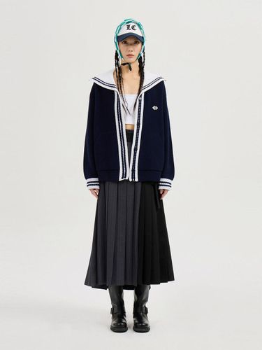 Mini Sailor Wool Knit Cardigan [] (LFWCS25130NYX) - LUCKY CHOUETTE - Modalova