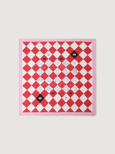 Square Silk Checked Scarf [] (LXAJM25100REX) - LUCKY CHOUETTE - Modalova