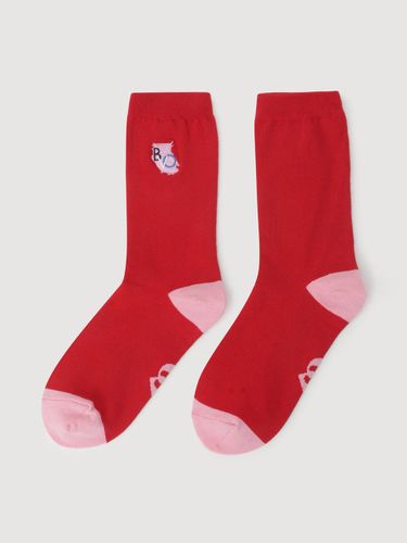 Embroidered Cotton-blend Premium Socks [] (LXLAM25120REX) - LUCKY CHOUETTE - Modalova