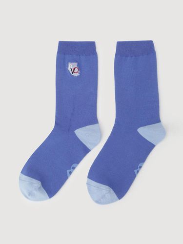 Embroidered Cotton Premium Socks [] (LXLAM25120BUX) - LUCKY CHOUETTE - Modalova